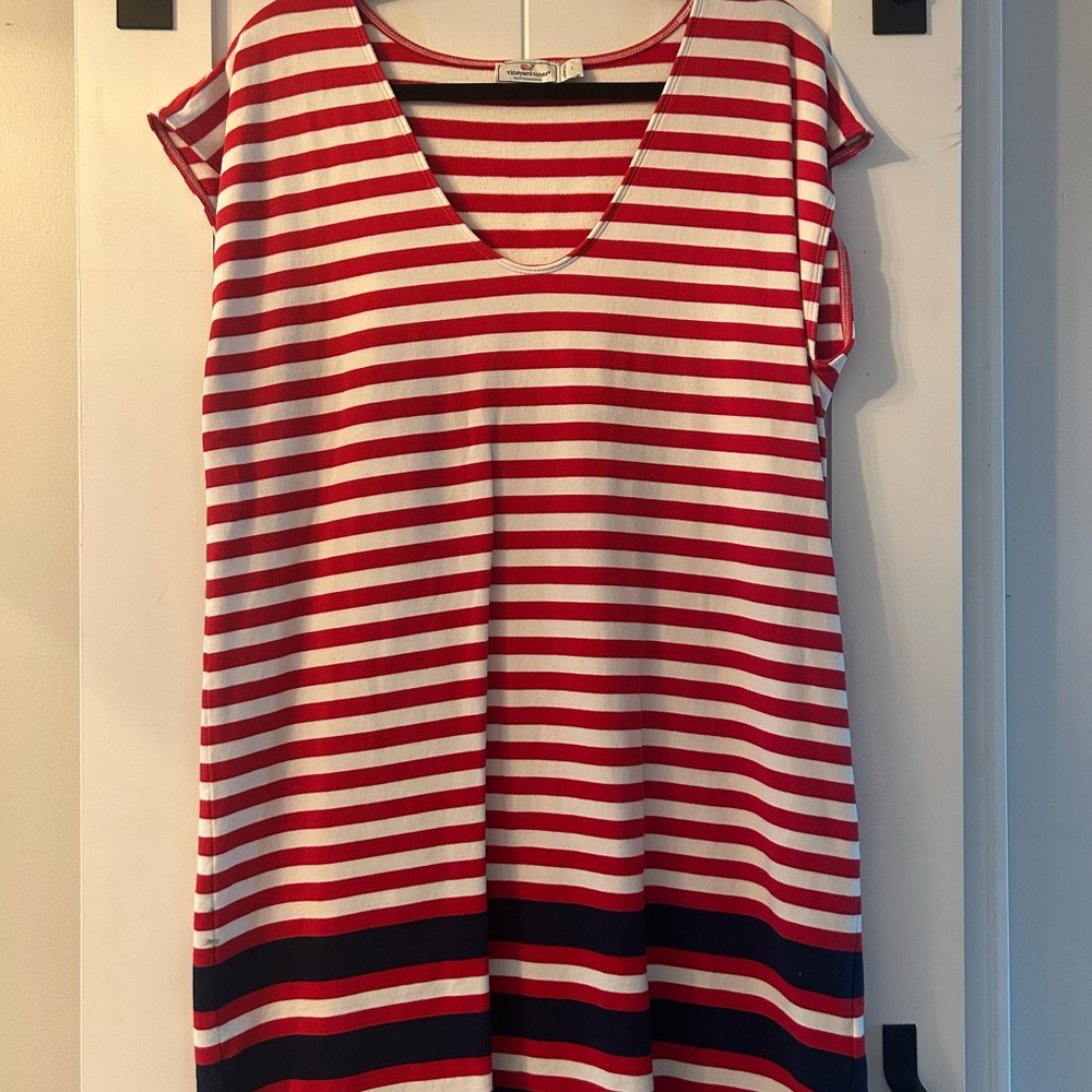Vineyard Vines Red and White Striped dress